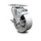 Service Caster 4 Inch Semi Steel Wheel Swivel Top Plate Caster with Brake SCC-20S415-SSR-TLB - alternate 1